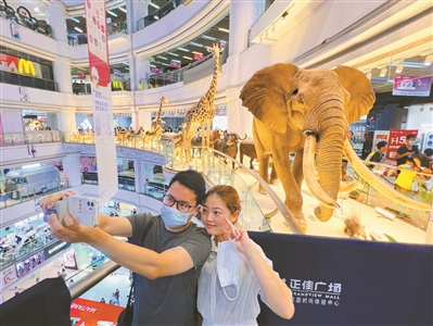 正佳廣場打造動物標(biāo)本展為消費(fèi)者帶來全新的購物體驗(yàn)。