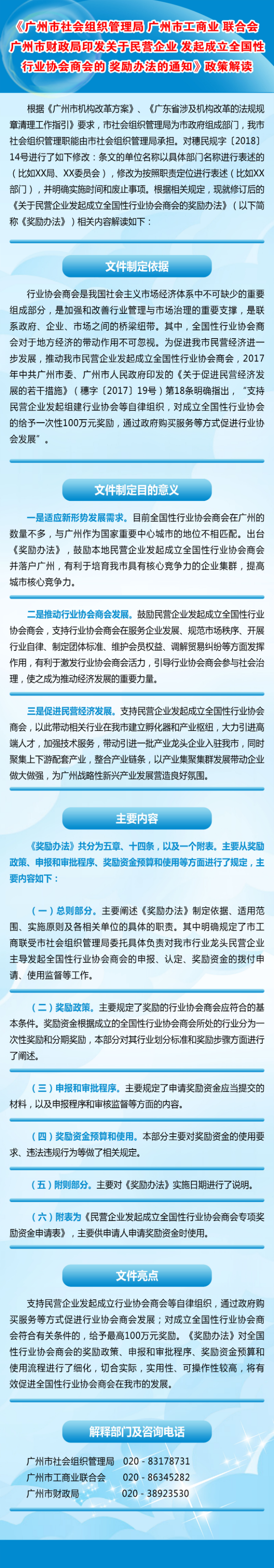一圖讀懂：《廣州市社會組織管理局 廣州市工商業 聯合會 廣州市財政局印發關于民營企業 發起成立全國性行業協會商會的 獎勵辦法的通知》.jpg