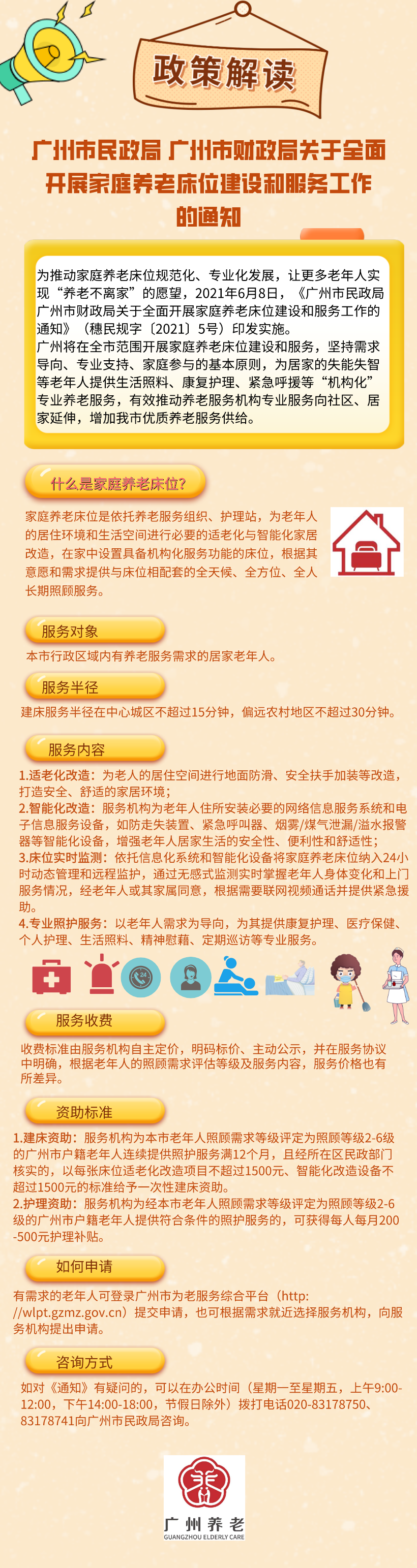一圖讀懂：廣州市民政局 廣州市財政局關于全面開展家庭養老床位建設和服務工作的通知.png