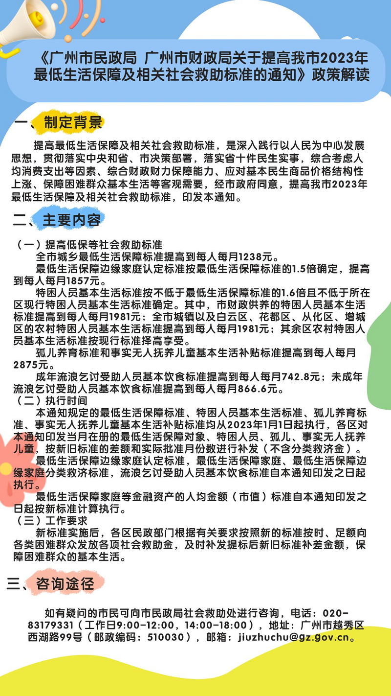 【一圖讀懂】《廣州市民政局廣州市財政局關于提高我市2023年最低生活保障及相關社會救助標準的通知》政策解讀.png.png