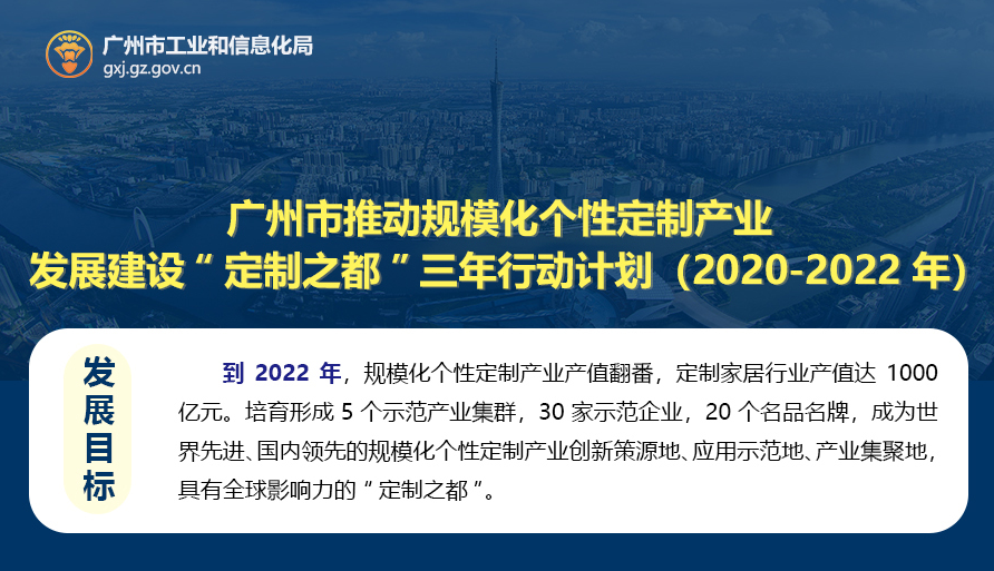 【一圖讀懂】《廣州市推動規?；瘋€性定制產業發展 建設“定制之都”三年行動計劃（2020-2022年）》 的解讀