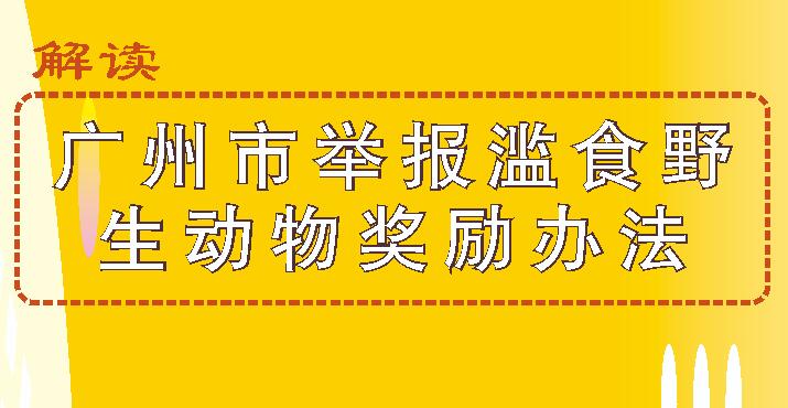 【一圖讀懂】《廣州市舉報濫食野生動物舉報獎勵辦法》的解讀