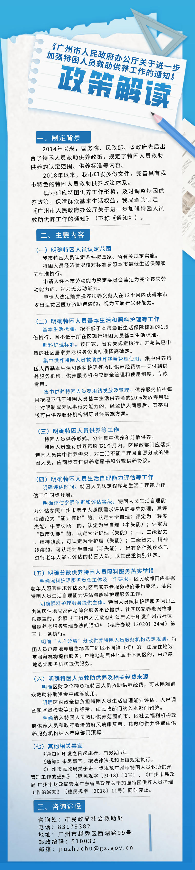 【一圖讀懂】《廣州市人民政府辦公廳關于進一步加強特困人員救助供養工作的通知》