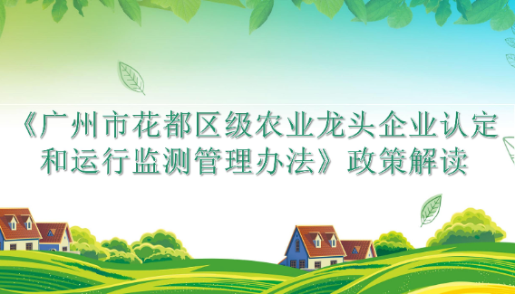 【一圖讀懂】《廣州市花都區(qū)級農(nóng)業(yè)龍頭企業(yè)認(rèn)定和運行監(jiān)測管理辦法》政策解讀