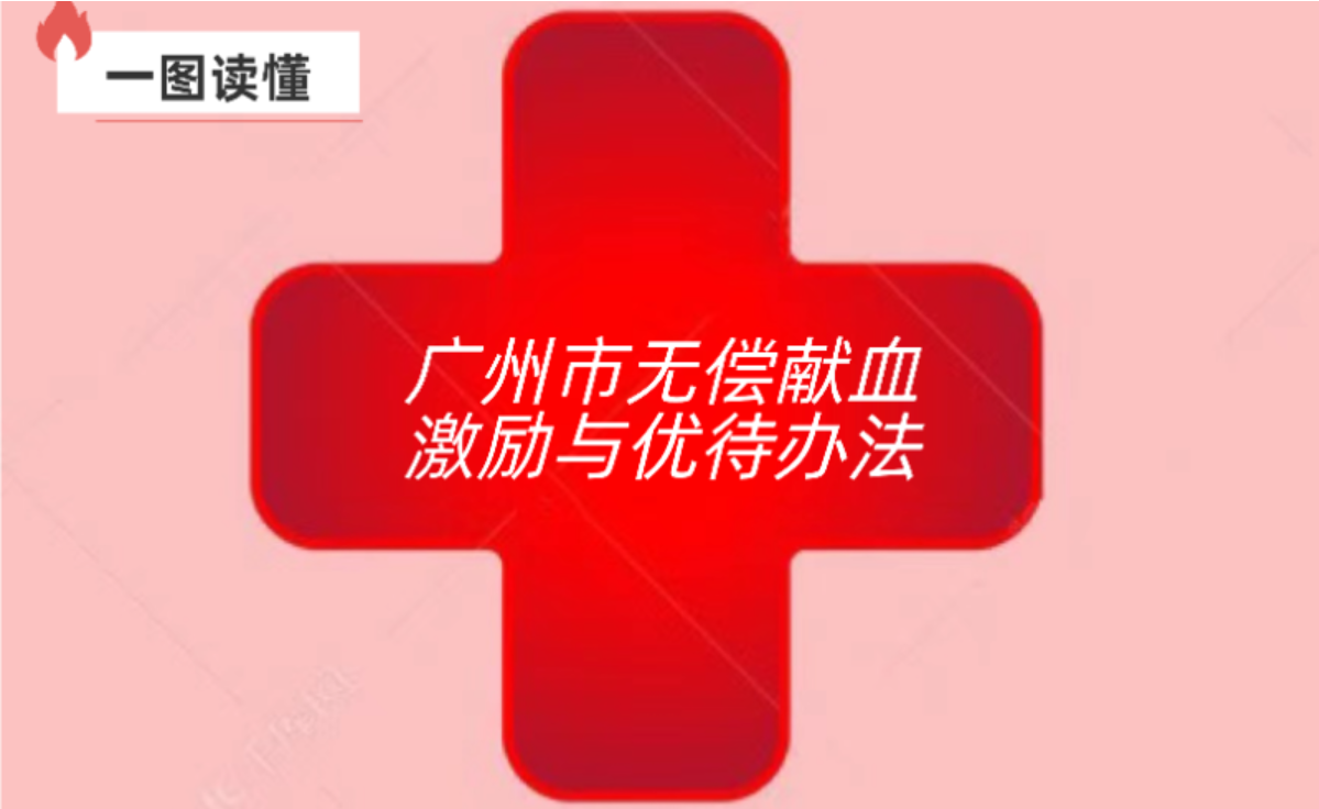 【一圖讀懂】廣州市無償獻血激勵與優待辦法