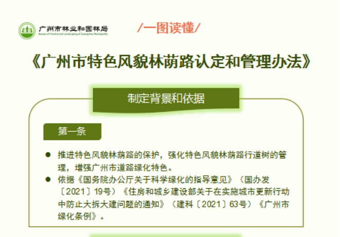【一圖讀懂】《廣州市特色風貌林蔭路認定和管理辦法》