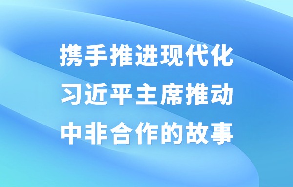 學習進行時丨攜手推進現代化——習近平主席推動中非合作的故事