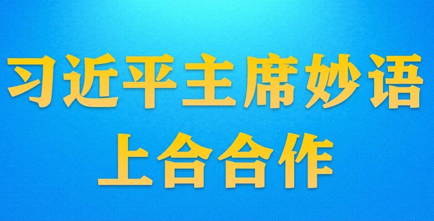 學習進行時丨習近平主席妙語上合合作